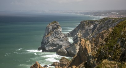 Atlantic coast, Cabo da Roca, westernmost point of the continent of Europe, Lisbon coast, São João