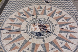 The large compass in the pavement in front of the Monumento a Los Descubrimientos, Lisbon, District