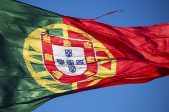 Flag of the Republic of Portugal, Lisbon, District of Lisbon, Portugal