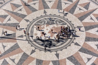 The large compass in the pavement in front of the Monumento a Los Descubrimientos, Lisbon, District