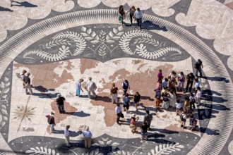 The large compass in the pavement in front of the Monumento a Los Descubrimientos, Lisbon, District