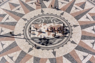 The large compass in the pavement in front of the Monumento a Los Descubrimientos, Lisbon, District