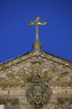 Cross of Bom Jesus do Monte, blue hour, pilgrimage church of Braga, Braga, district of Braga,