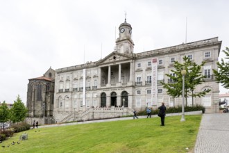 Stock Exchange Palace, Palácio da Bolsa, Oporto, Porto District, Portugal, Europe, aerial view,