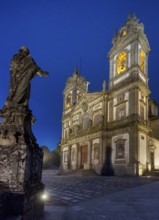 Bom Jesus do Monte, blue hour, night shot, pilgrimage church of Braga, Braga, Braga district,
