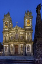 Bom Jesus do Monte, blue hour, night shot, pilgrimage church of Braga, Braga, Braga district,