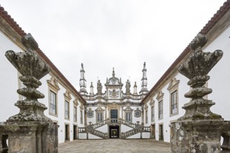 Casa de Mateus, palace with large gardens, Vila Real, Vila Real district, Portugal, Europe, aerial