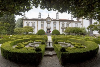 Manicured gardens of the palace, Casa de Mateus, palace with large gardens, Arroios, Vila Real