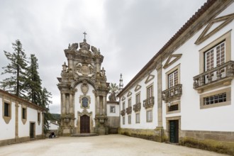 Casa de Mateus, palace with large gardens, Vila Real, Vila Real district, Portugal, Europe, aerial