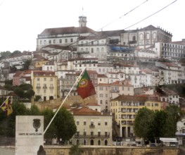 University of Coimbra, Coimbra, Coimbra district, Portugal, Europe, aerial view, birds-eyes view,