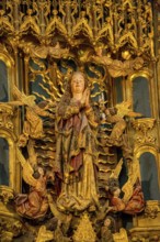 Altar, Old Cathedral (Sé Velha) in the historic centre of Coimbra, Coimbra, Coimbra district,