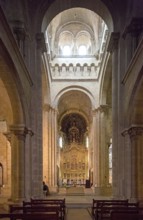 Altar, Old Cathedral (Sé Velha) in the historic centre of Coimbra, Coimbra, Coimbra district,