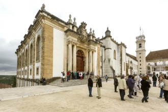 University of Coimbra, Coimbra, Coimbra district, Portugal, Europe, aerial view, birds-eyes view,