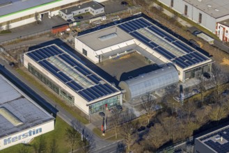 Aerial view, Würth Werkzeughandel, commercial area Overweg, Soest, Soester Börde, North