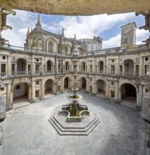 Great Cloister of Diogo do Torralva, Panorama, Fortress of Tomar, Castle of the Knights Templar,
