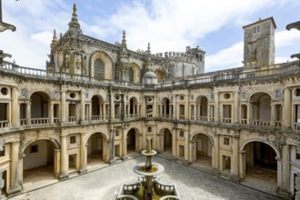 Great Cloister of Diogo do Torralva, Panorama, Fortress of Tomar, Castle of the Knights Templar,