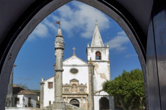 Church of Santa Maria, picturesque small town of Obidos, Ãbidos, Leiria district, Portugal, Europe,