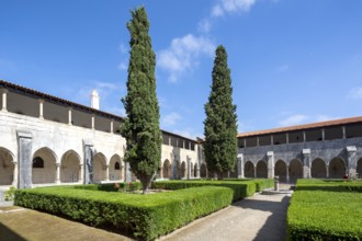 Monastery of Santa Maria da VitÃüria, UNESCO World Heritage Site, cloister with pine trees,