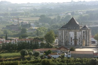 Picturesque small town Obidos, Ãbidos, Leiria district, Portugal, Europe, Óbidos, aerial view,