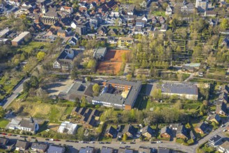 Aerial view, Förderzentrum Nord Schule, Auf den Äckern, Bork, Selm, Münsterland, North