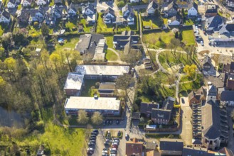 Aerial view, retirement home at Stephanuspark, Bork, Selm, Münsterland, North Rhine-Westphalia,