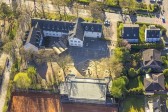 Aerial photo, primary school Auf den Äckern, Bork, Selm, Münsterland, North Rhine-Westphalia,