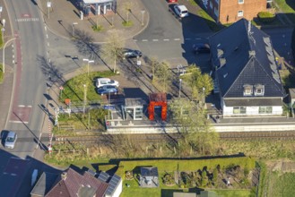 Aerial view, Selm-Beifang station, Beifang, Selm, Münsterland, North Rhine-Westphalia, Germany,