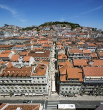 View from Portugal's most famous lift Elevador do Município or Elevador da Biblioteca and Elevador