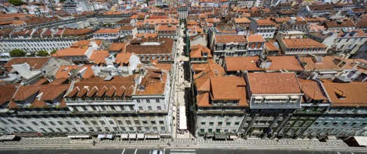 View from Portugal's most famous lift Elevador do Município or Elevador da Biblioteca and Elevador