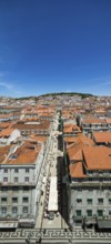 View from Portugal's most famous lift Elevador do Município or Elevador da Biblioteca and Elevador