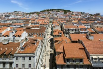 View from the most famous lift in Portugal Elevador do Município or Elevador da Biblioteca and