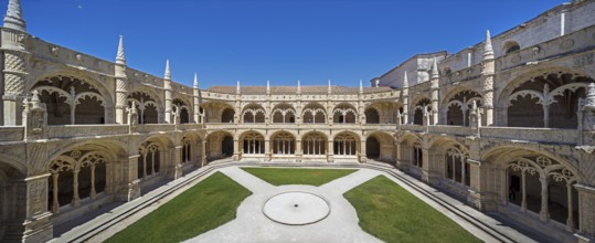 Manueline Cloister of Joao de Castilhos, Mosteiro dos Jerónimos, panoramic views, UNESCO World
