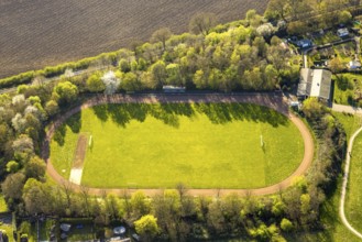 Aerial view, PSV Bork Stadion football stadium on Waltroper Straße, Bork, Selm, Münsterland, North