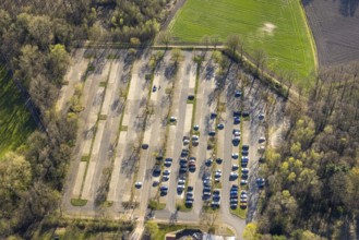 Aerial view, main car park LAFP School North Rhine-Westphalia (State Office for Training, Further