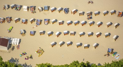 Sandy beach beach, beach chairs, KoÅ'obrzeg, Baltic Sea coast, holiday region, Województwo
