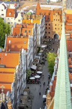 GdaÅsk, view from St. Mary's Church, gabled merchants' houses, GdaÅsk city, Old Town of GdaÅsk,