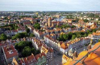 GdaÅsk, view from St. Mary's Church, gabled merchants' houses, GdaÅsk city, Old Town of GdaÅsk,