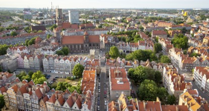 GdaÅsk, view from St. Mary's Church, gabled merchants' houses, GdaÅsk city, Old Town of GdaÅsk,