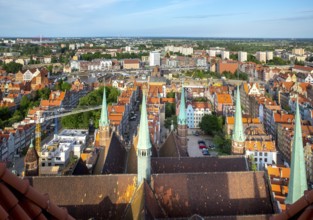 GdaÅsk, view from St Mary's Church, Old Town of Gdansk, Gdansk, Baltic Sea coast, Baltic Sea,