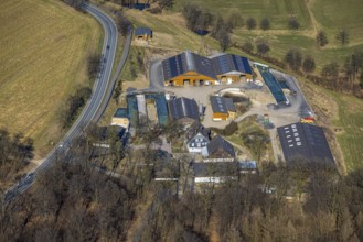 Aerial photo, Hof Siele - Sieler Hofladen, Stachelau, Olpe, Sauerland, North Rhine-Westphalia,