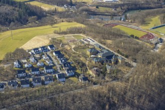 Aerial view, German Red Cross Hospital, Auguste-Liese-Straße housing estate, Kreuzbergstadion