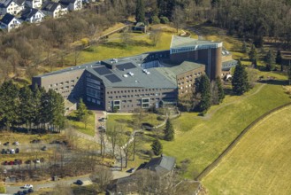 Aerial view, Convent of the Franciscan Sisters of Perpetual Adoration, Olpe City, Olpe, Sauerland,