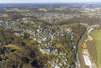 Aerial view, residential area, local view Volmarstein and Grundschöttel, Volmarstein, Wetter, Ruhr