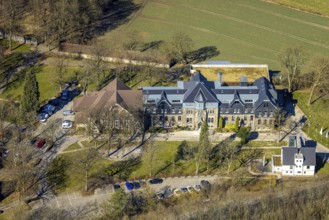 Aerial photo, RZV GmbH Rechenzentrum Volmarstein, company for database management, Grundschöttel,