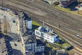 Aerial view, IGBD - Gemeinde Witten e.V., Mosque Bosniak Cultural Centre Witten, Witten, Ruhr area,