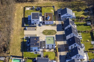 Aerial view, new housing estate Waldstraße, Annen, Witten, Ruhr area, North Rhine-Westphalia,