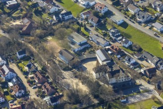 Aerial view, Engelhardschule primary school, Wickede/Ruhr, North Rhine-Westphalia, Germany, DE,