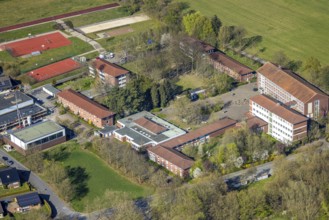 Aerial photo, Gymnasium St. Christophorus, Werne, Ruhr area, North Rhine-Westphalia, Germany,