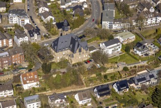 Aerial view, city administration Wetter (Ruhr) authority, Wetter, Ruhr area, North
