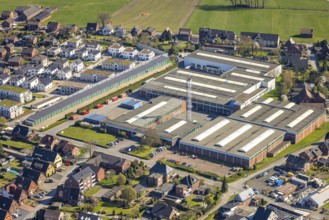 Aerial view, Baaken industrial estate with Spangenberg GmbH and satis&fy AG Werne event technology,